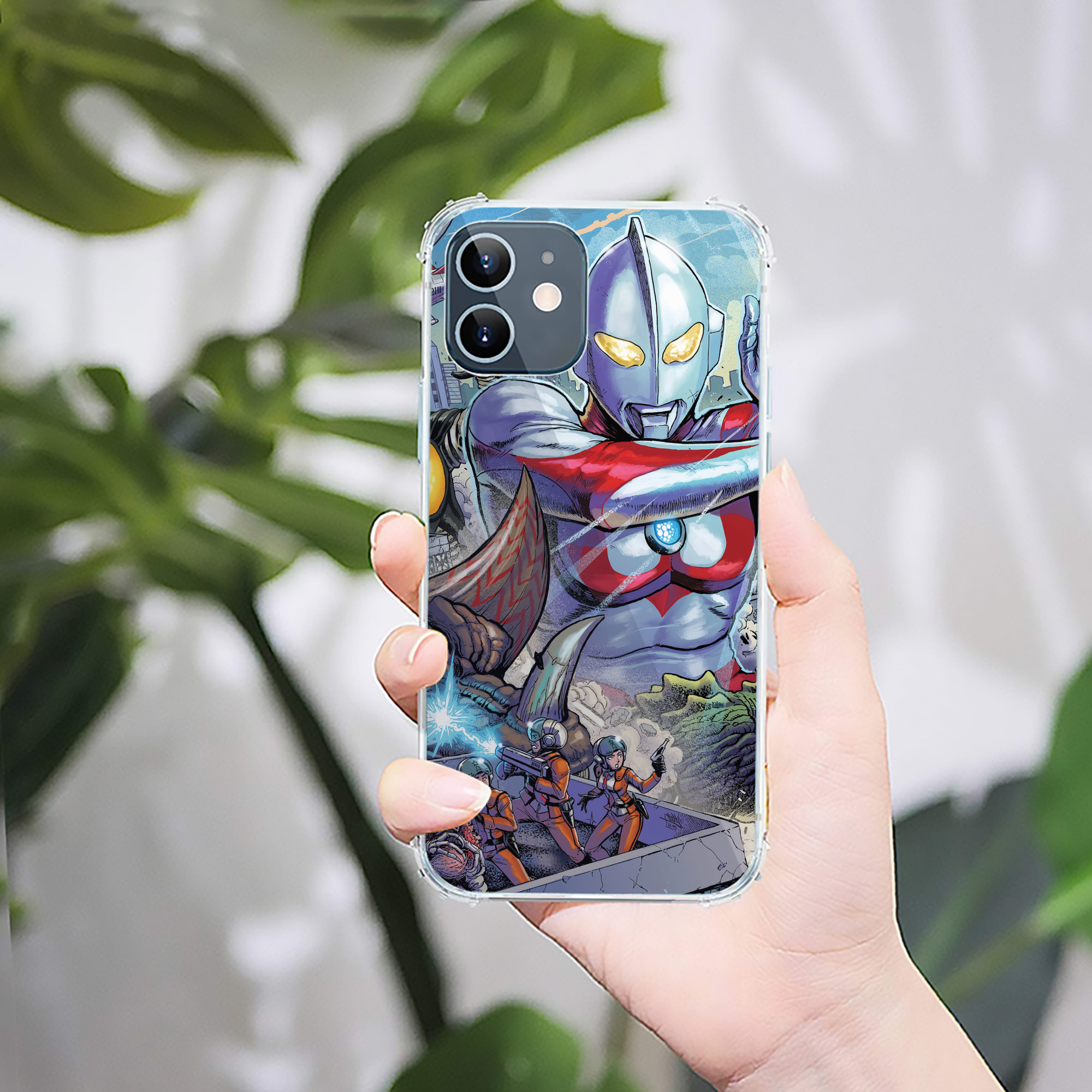 （画像用） ウルトラマン Ultraman 【iPhone 12シリーズ対応】透明スマホケース（クリアソフトケース）